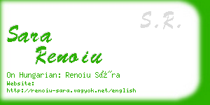sara renoiu business card